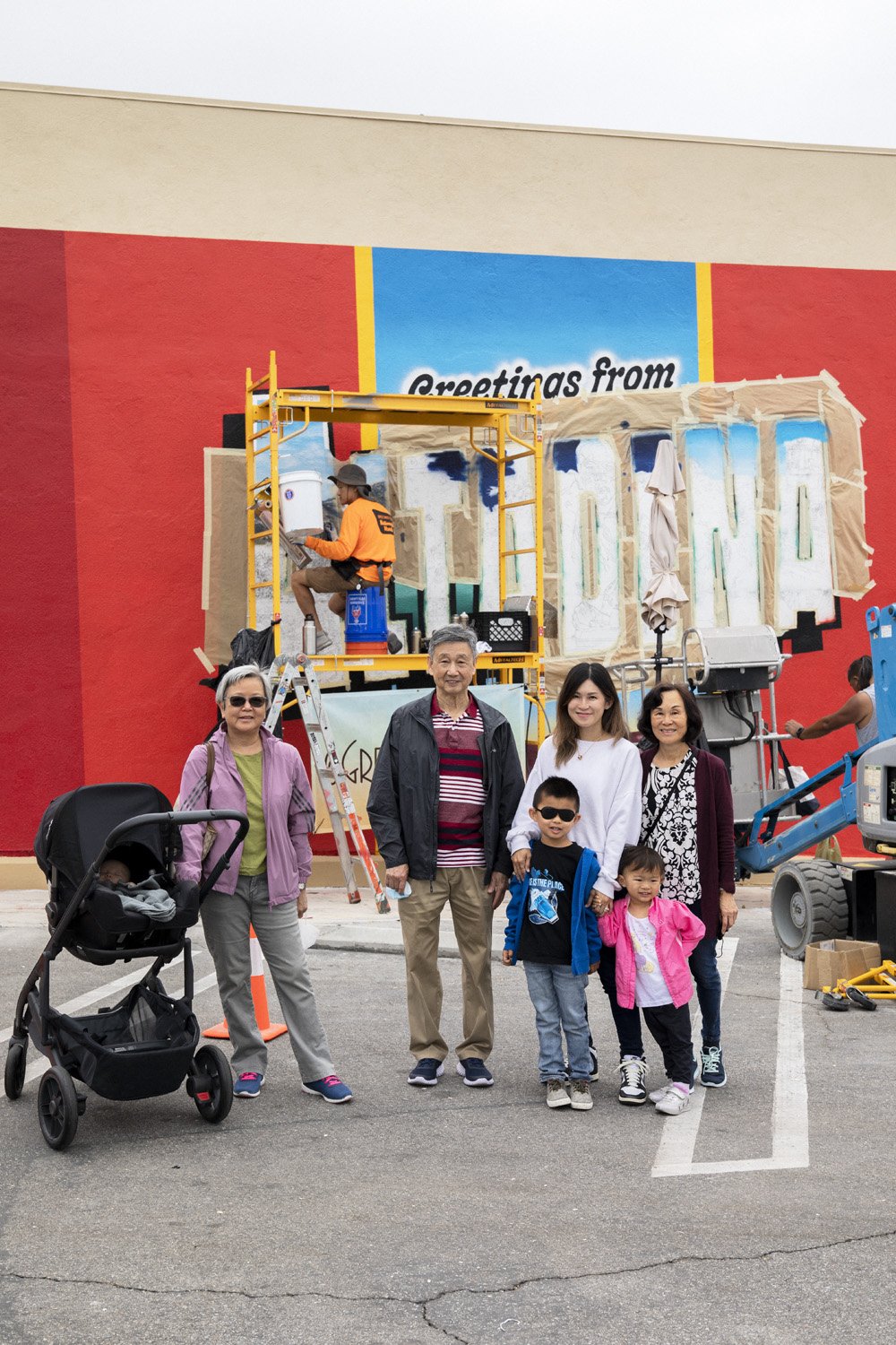 Victor's Family at the Mural